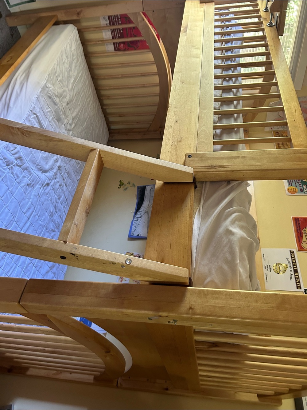 Natural Wood Bunk Bed Light Wood Finish seal- does not come with mattresses!